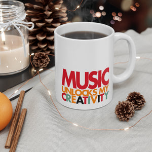 Music Unlocks My Creativity Coffee Mug - 11oz