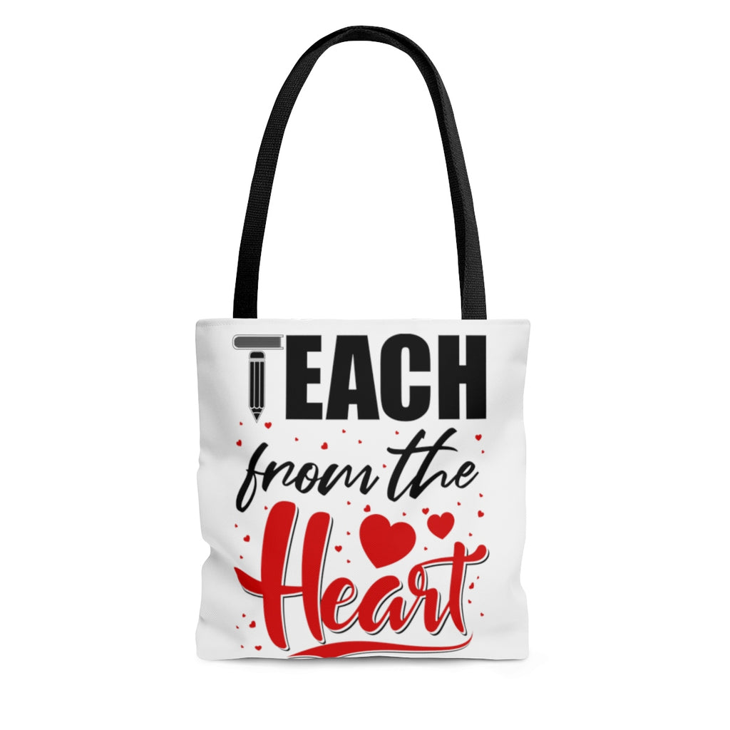 Teach from the Heart AOP Tote Bag