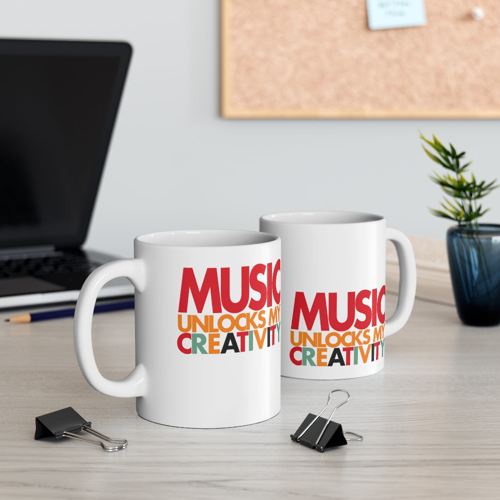 Music Unlocks My Creativity Coffee Mug - 11oz