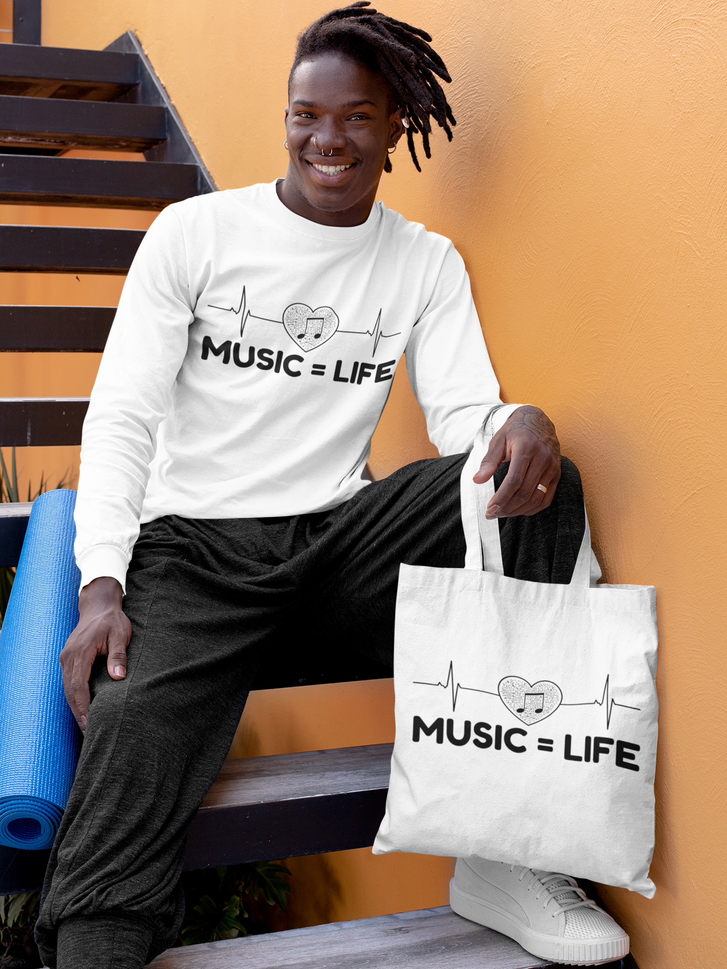 Music = Life AOP Tote Bag